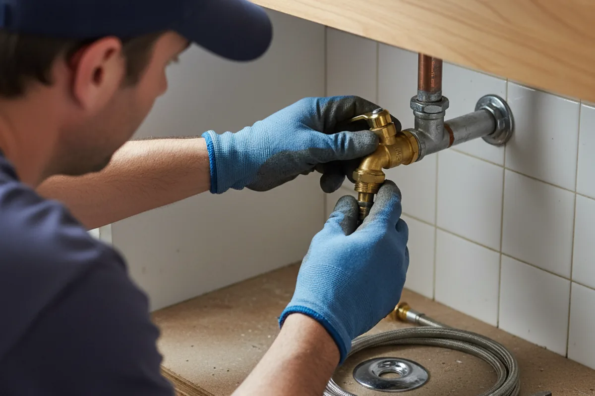Shutoff valve and fitting work during Faucet and Fixture Repair in Fly Creek